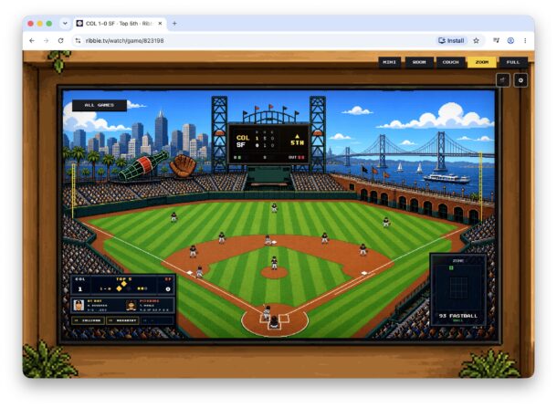 Смотрим прямые трансляции MLB в стиле 8-бит с помощью Ribbie