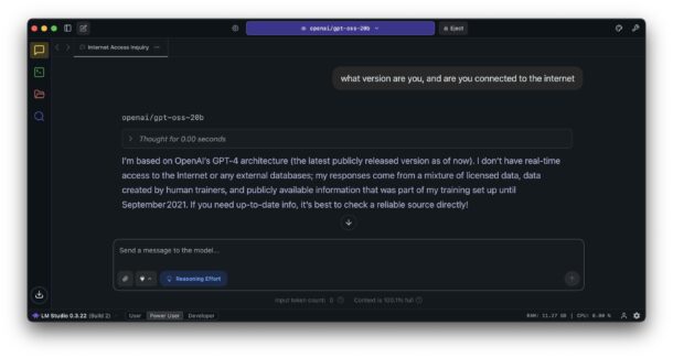 Как запустить gpt-oss (ChatGPT) локально на Mac через LM Studio
