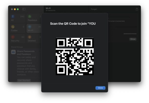 Как показать QR-код для Wi-Fi на iPhone, Mac и iPad
