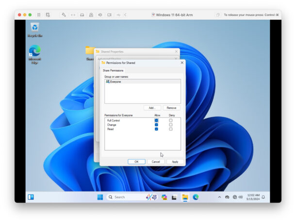 Как расшарить папку из Windows в VMWare Fusion на Mac