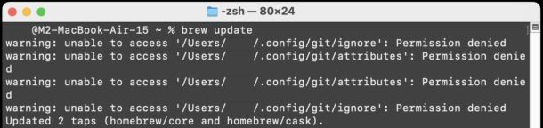 Как исправить ошибку «warning: unable to access /Users/Name/.config/git/attributes Permission Denied»