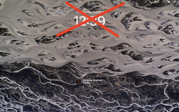 Как убрать часы с экрана входа в macOS