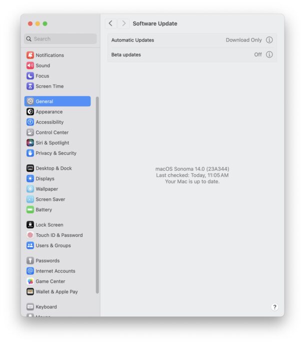 Как отписаться от бета-обновлений macOS в Sonoma